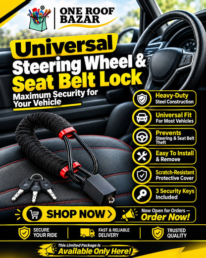 Universal Car Steering Wheel Lock